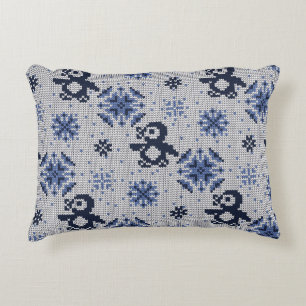 Coussins Décoratifs Pingouins d'hiver confus Motif décoratif