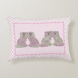 Coussins Décoratifs Pink Staffordshire Chiens Petit-déjeuner
