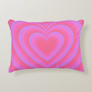 Coussins Décoratifs Pink violet Hypnotique Motif d'amour du coeur