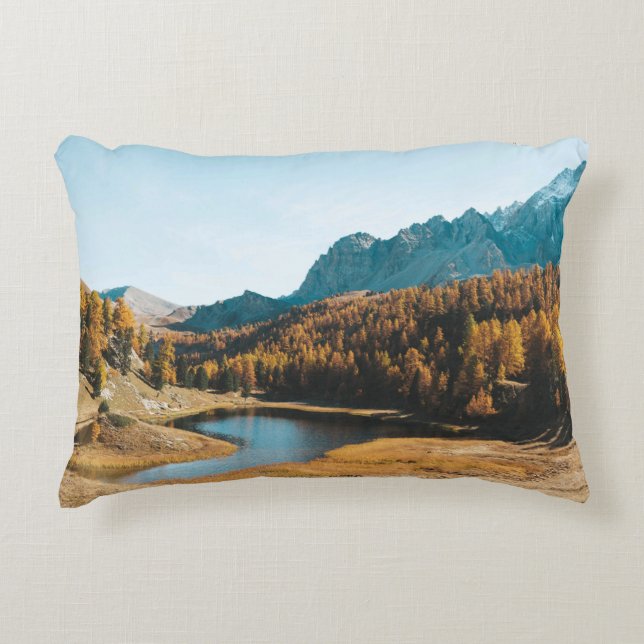 COUSSINS DÉCORATIFS PINS PRÈS DU LAC (Devant)