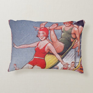 Coussins Décoratifs Piscine Fête Nage Vintage Été