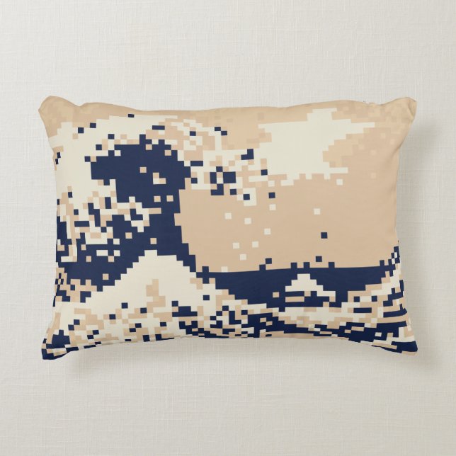 Coussins Décoratifs Pixel Tsunami 8 bits Pixel Art (Devant)