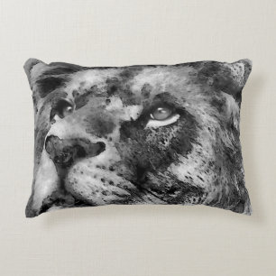 Coussins Décoratifs Placid Lion Face Argent