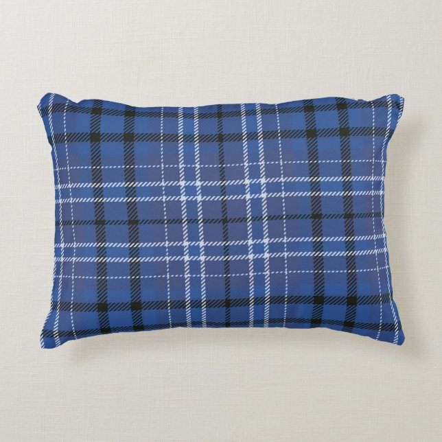 Coussins Décoratifs Plaid bleu (Devant)