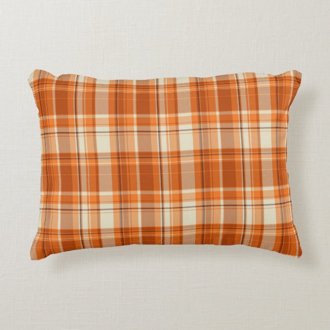 Coussins Décoratifs Plaid orange (Devant)