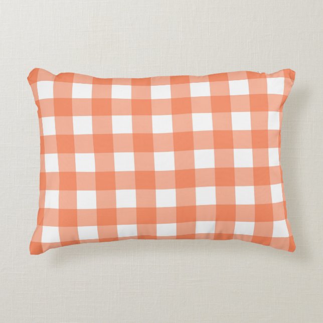 Coussins Décoratifs Plaid orange (Devant)