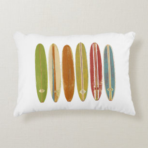 Coussins Décoratifs Planches de surf Longboard Style Rétro Vintage Sur