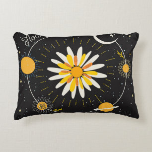 Coussins Décoratifs Planètes Sun Moon : Art Floral Graphique