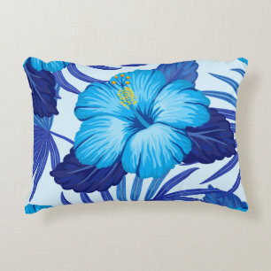 Coussins Décoratifs Plantes tropicaux hawaïens, motif hibiscus.