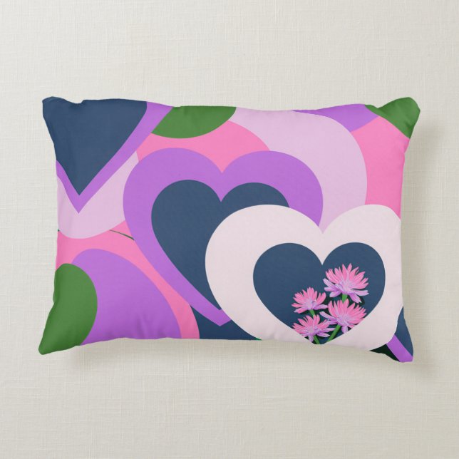 Coussins Décoratifs Playful Abstract Heart Accent Pillow (Dos)