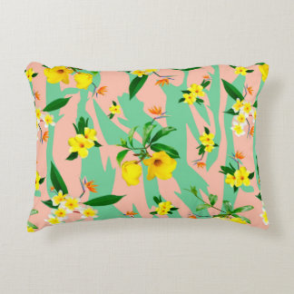 Coussins Décoratifs Plumeria jaune fleurs sans soudure motif