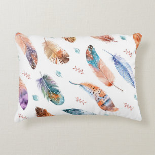 Coussins Décoratifs Plumes dessinées à la main : Motif Arrière - plan