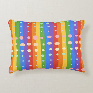 COUSSINS DÉCORATIFS POINTILLISME ARC-EN-CIEL
