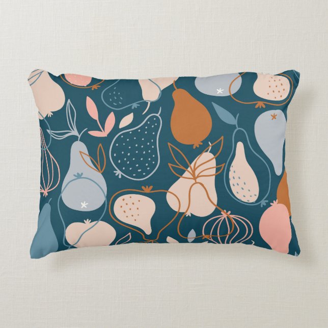 Coussins Décoratifs Poire élégante : Motif noir scandinave (Devant)