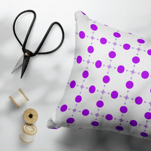 Coussins Décoratifs Pois violets, Motif à points Polka, points, pointi