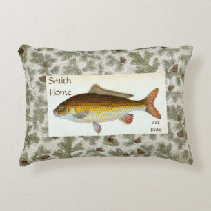 Coussins Décoratifs Poisson Carpe Pinecones Lancer Oreiller