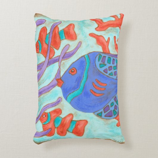 Coussins Décoratifs Poisson de couleur pop (Devant(Vertical))