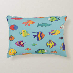 Coussins Décoratifs Poisson tropical, motif vintage