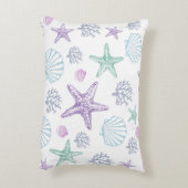 Coussins Décoratifs Poisson Turquoise pourpre Coquille côtière (Dos(Vertical))