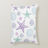 Coussins Décoratifs Poisson Turquoise pourpre Coquille côtière (Devant(Vertical))