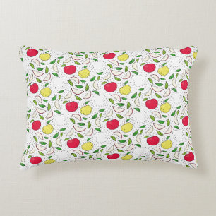 Coussins Décoratifs Pomme Rouge Jaune Vert Fruit Graphique Art Moderne
