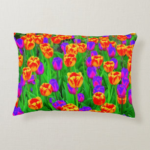Coussins Décoratifs Pop Art Neon Tulips