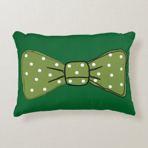 Coussins Décoratifs Pop Art Spotty Green Bow Cravate
