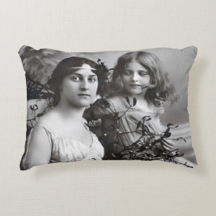 Coussins Décoratifs Portrait intemporel de la mère et de la fille