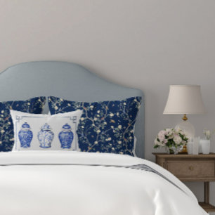 Coussins Décoratifs Pot à gingembre bleu et blanc en chinoiserie pour