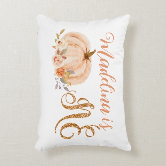 Coussins Décoratifs Premier anniversaire de la petite citrouille douce (Devant(Vertical))