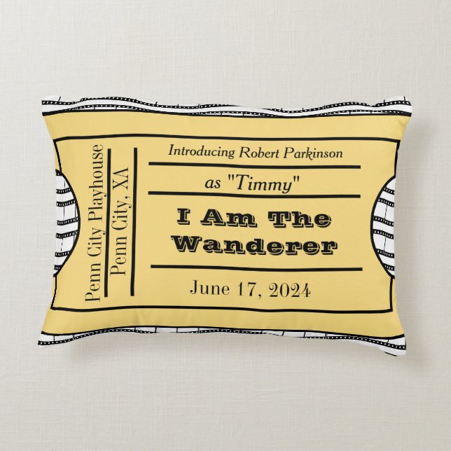 Coussins Décoratifs Premier ministre Ticket de première (Dos)