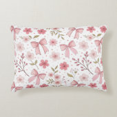 Coussins Décoratifs Preppy Rose Bow et Fleurs (Devant)