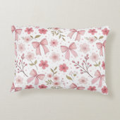 Coussins Décoratifs Preppy Rose Bow et Fleurs (Dos)