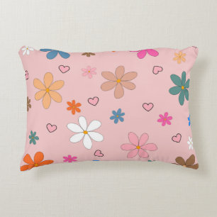 Coussins Décoratifs Préppy rose coloré Flower Heart Y2K Motif