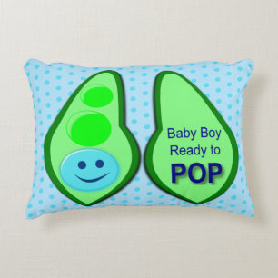 Coussins Décoratifs Prêt pour la pop Baby Boy Pea Blue