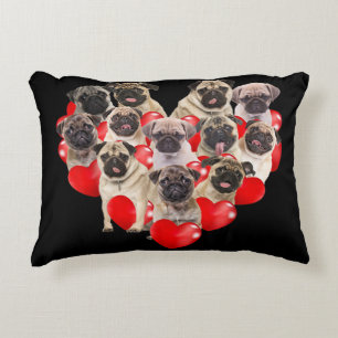 Coussins Décoratifs Puppy Pugs Venin de Valentine
