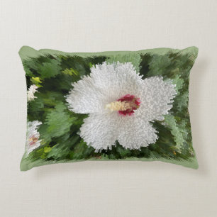 Coussins Décoratifs Puzzle de fleurs blanches
