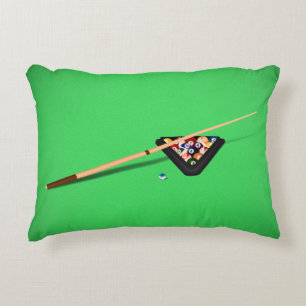 Coussins Décoratifs Queue de billard et boules de billard