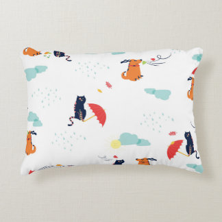 Coussins Décoratifs Rainy Day Friends : Chien de chat Vintage