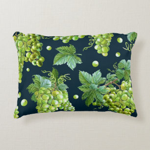 Coussins Décoratifs Raisin vert : Aquarelle Motif foncé