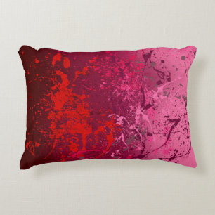 Coussins Décoratifs Raspberry Flurry : peinture abstraite éclaboussée