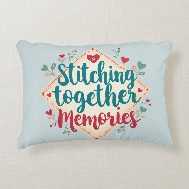 Coussins Décoratifs Rassembler les souvenirs L'art de la broderie (Devant)