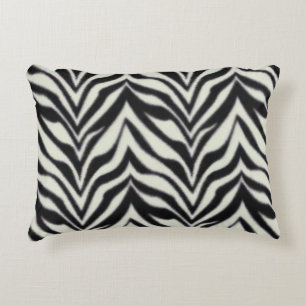 Coussins Décoratifs Rayures de zèbre Noir Blanc Safari sauvage