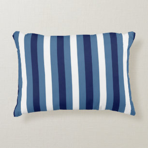 Coussins Décoratifs Rayures Nautiques Bleu Marine Bleu Fumé Blanc Impe