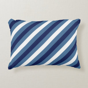 Coussins Décoratifs Rayures Nautiques Bleu Marine Bleu Fumé Blanc Impe