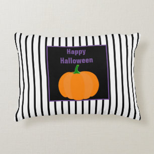 Coussins Décoratifs Rayures noires et blanches Halloween Saisonnière