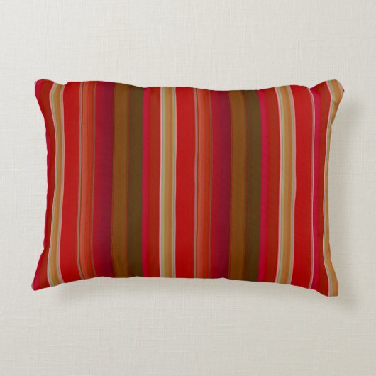 Coussins Décoratifs Rayures rouges et dorées (Dos)