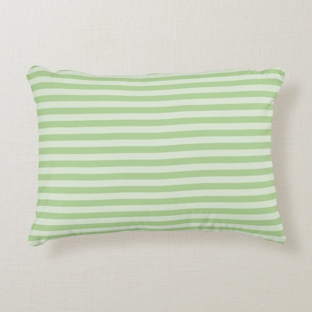 Coussins Décoratifs Rayures Vertes (Devant)