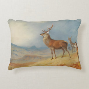 Coussins Décoratifs Red Deer Dans Un Paysage Des Hautes Terres, Art