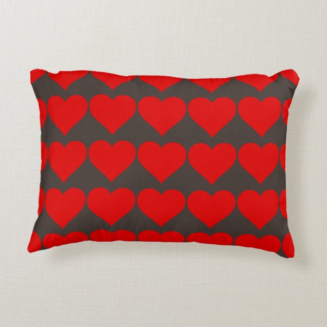 Coussins Décoratifs Red Heart Shape Love Classic Simple Minimalisme (Dos)